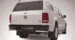 8 999 р. Защита заднего бампера из двух боковых уголков диаметром 57 мм Slitkoff Volkswagen Amarok дорестайлинг (2009-2016) (Цвет: нержавеющая полированная сталь)  с доставкой в г. Калуга. Увеличить фотографию 1