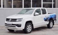 12 999 р. Защита переднего бампера (Ø63 мм, нержавейка) Russtal  Volkswagen Amarok (2016-2022)  с доставкой в г. Калуга. Увеличить фотографию 2