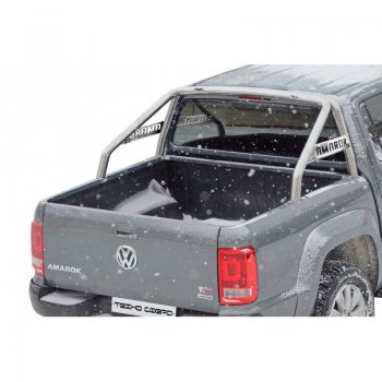 30 999 р. Защитная дуга багажника ТехноСфера (Техно Сфера) (нержавейка, d63.5 mm)  Volkswagen Amarok (2009-2016) (Обычная установка)  с доставкой в г. Калуга. Увеличить фотографию 1