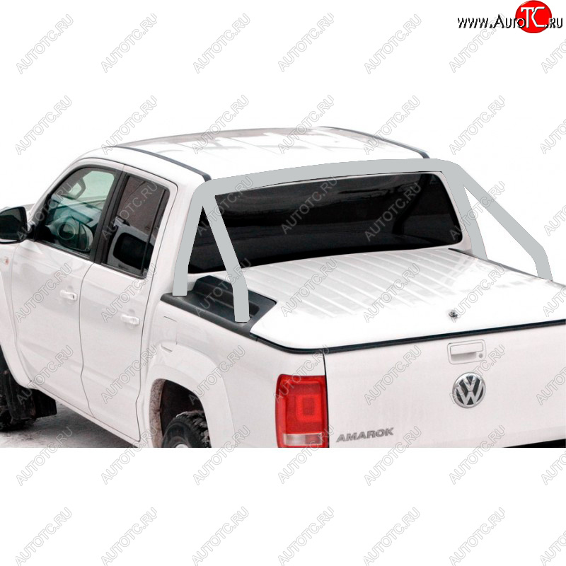 13 299 р. Защитная дуга багажника ТехноСфера (Техно Сфера) (Ø63,5 мм, под крышку) Volkswagen Amarok дорестайлинг (2009-2016) (Окрашенная, Цвет: Серебристый)  с доставкой в г. Калуга