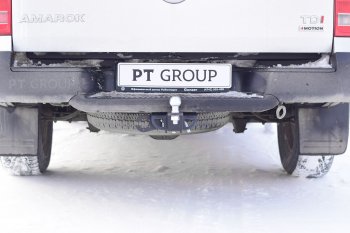 7 899 р. Фаркоп Petroil Tuning (съемный квадрат) Volkswagen Amarok рестайлинг (2016-2022) (Без заглушки )  с доставкой в г. Калуга. Увеличить фотографию 3