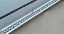 14 849 р. Защита порогов из круглой трубы диаметром 63 мм (рестайлинг) Russtal  Volkswagen Caddy  2K (2003-2010) (Защита порогов с со скосами на торцах (вариант 1))  с доставкой в г. Калуга. Увеличить фотографию 6
