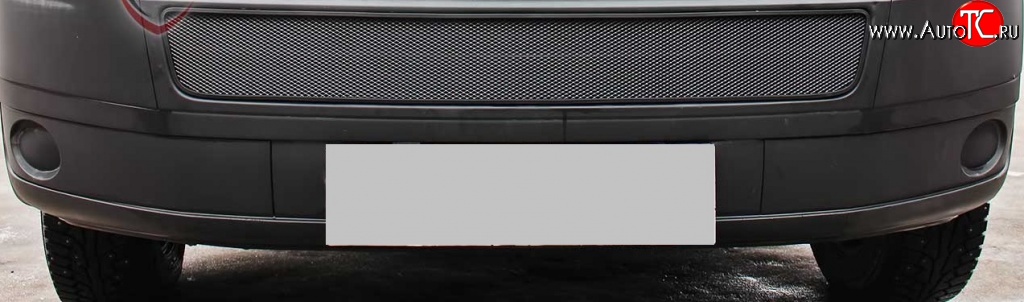 1 499 р. Сетка на бампер Russtal (черная) Volkswagen Caravelle T5 рестайлинг (2009-2015)  с доставкой в г. Калуга