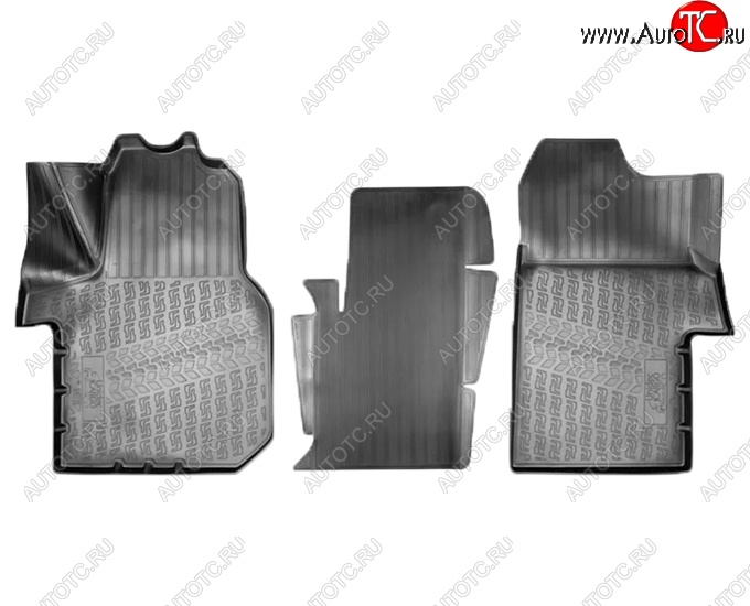 2 099 р. Коврики салонные Noplast (3D)  Volkswagen Crafter  2 (2017-2024) (Черные)  с доставкой в г. Калуга