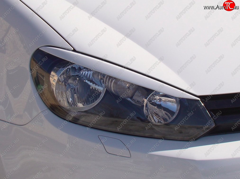 999 р. Реснички на фары Tuning-Sport  Volkswagen Golf  6 (2008-2014) (Неокрашенные)  с доставкой в г. Калуга