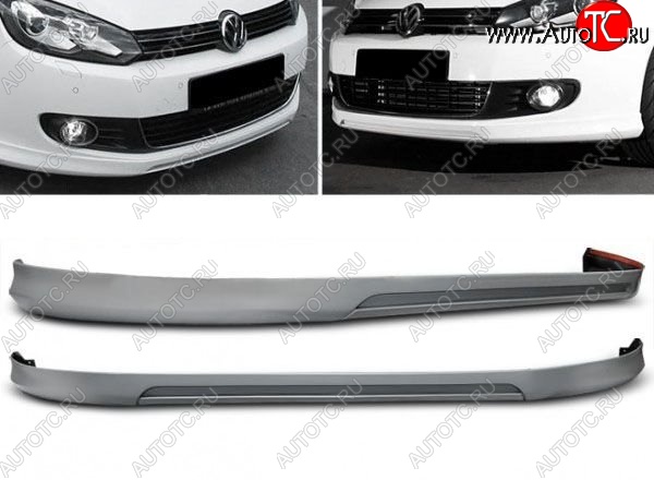 11 949 р. Накладка на передний бампер Votex Style Volkswagen Golf 6 хэтчбэк 5 дв. (2008-2014) (Неокрашенная)  с доставкой в г. Калуга