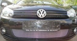 Сетка на бампер Russtal (хром) Volkswagen (Волксваген) Golf (Гольф)  6 (2008-2014) 6 хэтчбэк 5 дв.