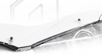 2 079 р. Дефлектор капота на CA-Plastic Volkswagen Jetta A7 седан дорестайлинг (2018-2022) (Classic прозрачный, Без надписи)  с доставкой в г. Калуга. Увеличить фотографию 1