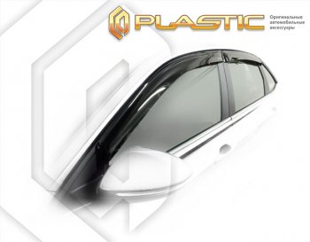 2 099 р. Дефлектора окон на CA-Plastic  Volkswagen Jetta  A7 (2018-2022) (Classic полупрозрачный, Без хром молдинга)  с доставкой в г. Калуга. Увеличить фотографию 1