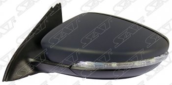 6 699 р. Боковое левое зеркало заднего вида SAT (поворотник, 8 контактов)  Volkswagen Jetta  A6 (2011-2018) (Неокрашенное)  с доставкой в г. Калуга. Увеличить фотографию 1