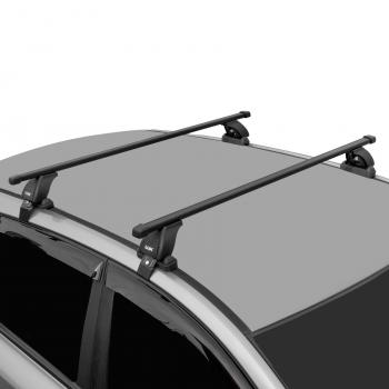 7 297 р. Багажник на крышу без рейлингов в сборе LUX  Volkswagen Passat  B6 (2005-2011) (поперечины прямоугольные 1.2 (цвет черный))  с доставкой в г. Калуга. Увеличить фотографию 1