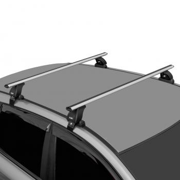 8 497 р. Багажник на крышу без рейлингов в сборе LUX  Volkswagen Passat  B6 (2005-2011) (аэро-классик 1.2 (цвет серый))  с доставкой в г. Калуга. Увеличить фотографию 1