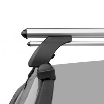 8 497 р. Багажник на крышу без рейлингов в сборе LUX  Volkswagen Passat  B6 (2005-2011) (аэро-классик 1.2 (цвет серый))  с доставкой в г. Калуга. Увеличить фотографию 3