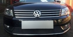 1 469 р. Сетка на бампер Russtal (черная)  Volkswagen Passat  B7 (2010-2015)  с доставкой в г. Калуга. Увеличить фотографию 1
