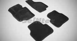 4 999 р. Износостойкие коврики в салон SeiNtex Premium 3D 4 шт. (ворсовые, черные)  Volkswagen Passat  B7 (2010-2015)  с доставкой в г. Калуга. Увеличить фотографию 1