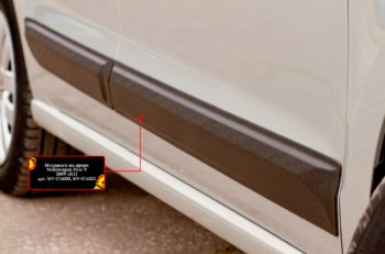 939 р. Молдинг передней двери RA (правый)  Volkswagen Polo  5 (2015-2020) (Поверхность глянец (под окраску), Неокрашенный)  с доставкой в г. Калуга. Увеличить фотографию 1