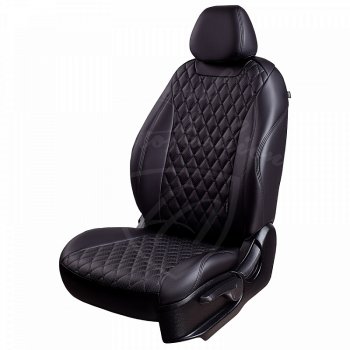 Чехлы для сидений (6R, 6C) Lord Autofashion Байрон (экокожа, сплошная спинка, 2П- и 1 Г-образных подголовника) Volkswagen Polo 5 седан дорестайлинг (2009-2015)