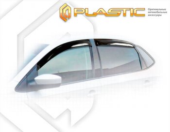 1 989 р. Дефлектора окон CA-Plastik  Volkswagen Polo  5 (2015-2020) (Classic полупрозрачный, Без хром. молдинга)  с доставкой в г. Калуга. Увеличить фотографию 1