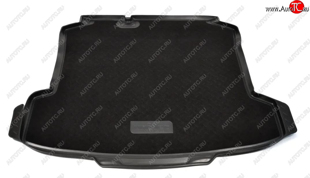 2 789 р. Комбинированый коврик с повышенной износостойкостью в багажник Unidec (полиуретан, текстиль) Volkswagen Polo 5 седан дорестайлинг (2009-2015) (Черный)  с доставкой в г. Калуга