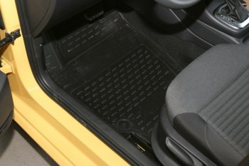 1 699 р. Комплект 3D ковриков салона Element (полиуретан) Volkswagen Polo 5 хэтчбек дорестайлинг (2009-2015) (Черные)  с доставкой в г. Калуга. Увеличить фотографию 2