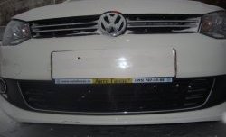 2 089 р. Сетка на бампер Russtal (черная) Volkswagen Polo 5 хэтчбек рестайлинг (2015-2020)  с доставкой в г. Калуга. Увеличить фотографию 3