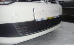 Сетка на бампер Russtal (черная) Volkswagen Polo 5 седан дорестайлинг (2009-2015)