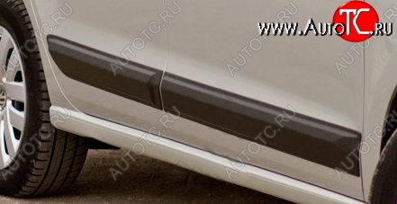 3 199 р. Молдинги дверей RA (комплект)  Volkswagen Polo  5 (2009-2015) (Поверхность глянец (под окраску), Неокрашенные)  с доставкой в г. Калуга
