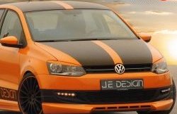 439 р. Реснички JeDesign на фары Volkswagen Polo 5 хэтчбек дорестайлинг (2009-2015) (Неокрашенные)  с доставкой в г. Калуга. Увеличить фотографию 2
