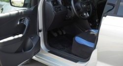 2 789 р. Накладки на порожки автомобиля RA  Volkswagen Polo  5 (2009-2015)  с доставкой в г. Калуга. Увеличить фотографию 3