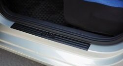2 789 р. Накладки на порожки автомобиля RA  Volkswagen Polo  5 (2009-2015)  с доставкой в г. Калуга. Увеличить фотографию 1