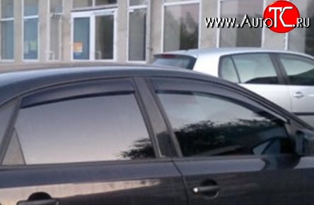 1 849 р. Комплект дефлекторов окон SkyLine  Volkswagen Polo  5 (2009-2020)  с доставкой в г. Калуга
