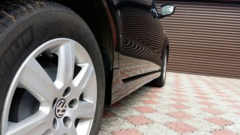 2 499 р. Пороги накладки Centre Tuning Volkswagen Polo 5 седан дорестайлинг (2009-2015) (Неокрашенные)  с доставкой в г. Калуга. Увеличить фотографию 4