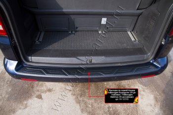 2 099 р. Накладка защитная на задний бампер (шагрень) RA  Volkswagen Transporter  T5 (2009-2015)  с доставкой в г. Калуга. Увеличить фотографию 2