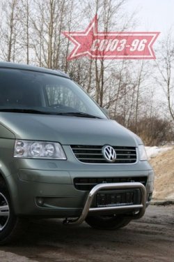 12 959 р. Защита переднего бампера Souz-96 (d60) Volkswagen Transporter T5 рестайлинг (2009-2015)  с доставкой в г. Калуга. Увеличить фотографию 2