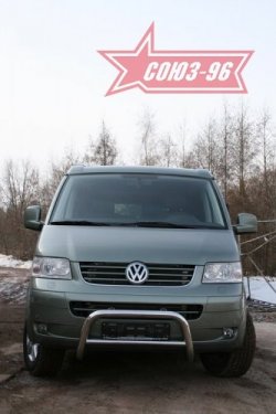 12 959 р. Защита переднего бампера Souz-96 (d60) Volkswagen Transporter T5 рестайлинг (2009-2015)  с доставкой в г. Калуга. Увеличить фотографию 3