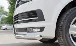 11 999 р. Защита переднего бампера (Ø63 мм, нержавейка) Russtal Volkswagen Transporter T6 дорестайлинг (2015-2019)  с доставкой в г. Калуга. Увеличить фотографию 4