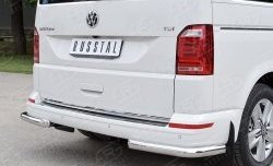 13 999 р. Защита заднего бампера (Ø63 мм уголки, нержавейка, длинная база) Russtal Volkswagen Caravelle T6 дорестайлинг (2015-2019)  с доставкой в г. Калуга. Увеличить фотографию 3