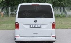 12 999 р. Защита заднего бампера (Ø63 мм длинная, нержавейка, короткая база) Russtal Volkswagen Multivan T6 дорестайлинг (2016-2019)  с доставкой в г. Калуга. Увеличить фотографию 2