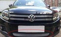 Защитная решётка в воздуховод автомобиля Russtal (хром) Volkswagen (Волксваген) Tiguan (Тигуан)  Mk2 (2016-2020) Mk2 дорестайлинг