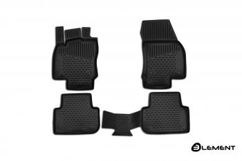 Комплект ковриков салона Element (полиуретан) 5 дверей Volkswagen Tiguan Mk2 дорестайлинг (2016-2020)  (Черные)
