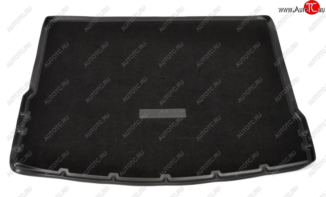 2 789 р. Комбинированый коврик с повышенной износостойкостью в багажник Unidec (полиуретан, текстиль)  Volkswagen Tiguan  Mk2 (2016-2022) (Черный)  с доставкой в г. Калуга
