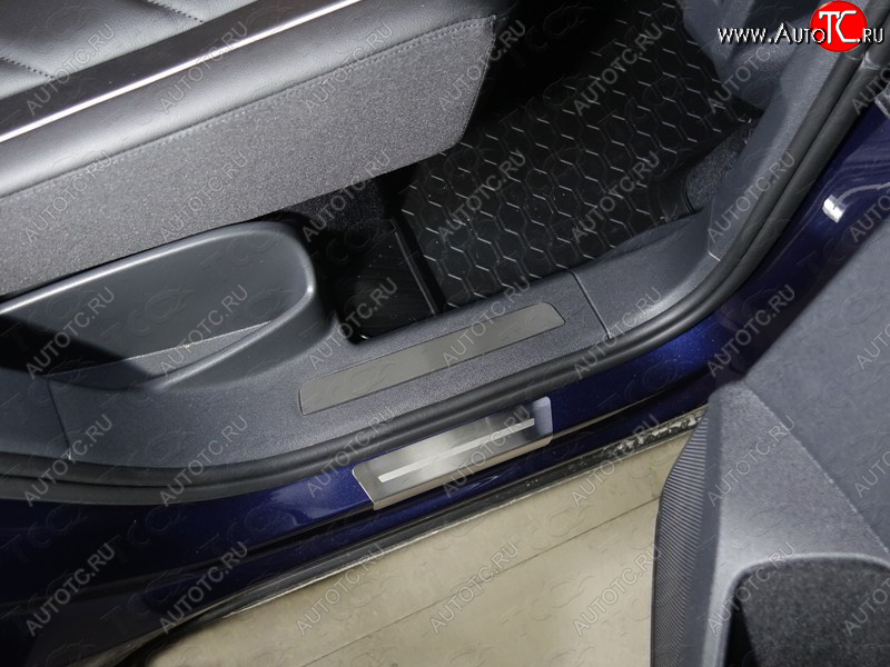 939 р. Пороги накладки задние ТСС Volkswagen Tiguan Mk2 рестайлинг (2020-2022) (нержавейка шлифованная)  с доставкой в г. Калуга