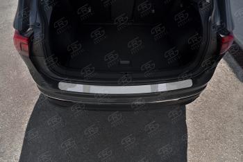 1 649 р. Защитная накладка заднего бампера Russtal  Volkswagen Tiguan  Mk2 (2020-2022) (полированная нержавейка)  с доставкой в г. Калуга. Увеличить фотографию 1