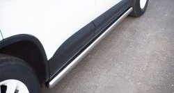 14 849 р. Защита порогов из круглой трубы диаметром 63 мм (Track & Field) Russtal  Volkswagen Tiguan  NF (2011-2017) (Защита порогов с со скосами на торцах (вариант 1))  с доставкой в г. Калуга. Увеличить фотографию 9