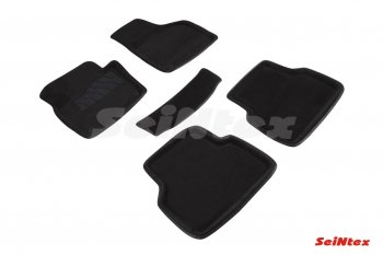 5 249 р. Комплект ворсовых ковриков в салон Seintex (3D)  Volkswagen Tiguan  NF (2011-2017) (Черный)  с доставкой в г. Калуга. Увеличить фотографию 1