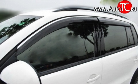 2 449 р. Дефлекторы окон (ветровики) Novline 4 шт Volkswagen Tiguan NF дорестайлинг (2006-2011)  с доставкой в г. Калуга