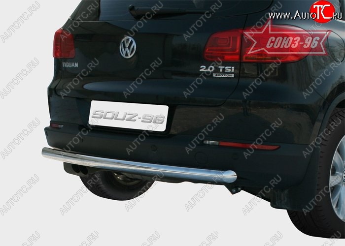 10 574 р. Защита заднего бампера Souz-96 (d60) Volkswagen Tiguan NF дорестайлинг (2006-2011)  с доставкой в г. Калуга