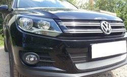 1 539 р. Сетка на бампер Sport&Style Russtal (хром) Volkswagen Tiguan NF рестайлинг (2011-2017)  с доставкой в г. Калуга. Увеличить фотографию 2