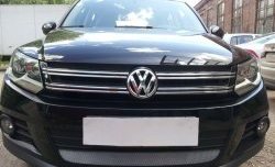 1 539 р. Сетка на бампер Sport&Style Russtal (хром)  Volkswagen Tiguan  NF (2011-2017)  с доставкой в г. Калуга. Увеличить фотографию 1