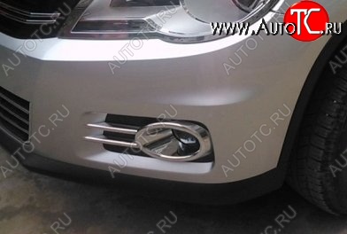 3 599 р. Подиумы противотуманных фар СТ  Volkswagen Tiguan  NF (2011-2017)  с доставкой в г. Калуга
